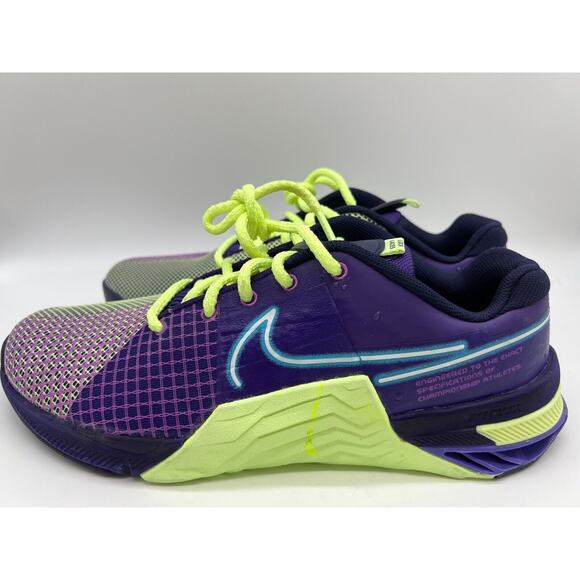 Nike Metcon 8 AMP Deep Purple Volt DV1206-500 Men's Shoes Size 10 - Picture 2 of 12